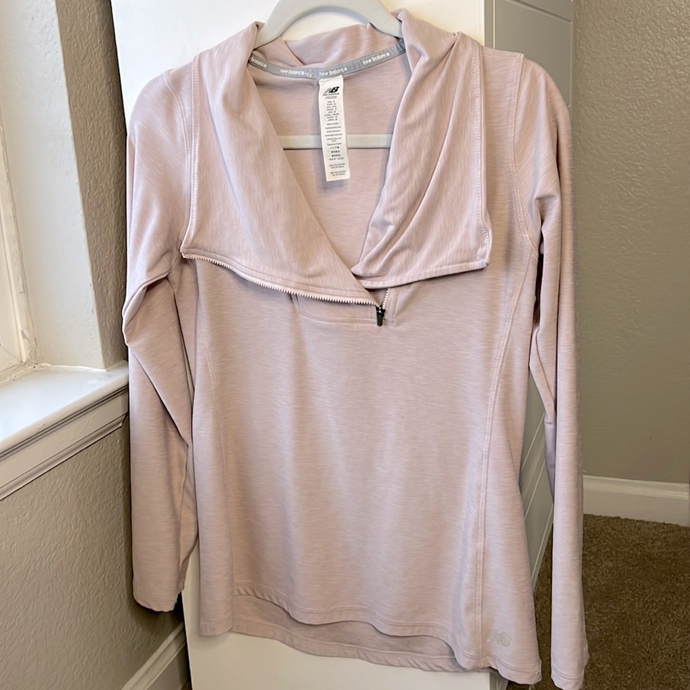 New balance light pink quarter zip